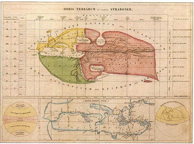 Una ricostruzione del Mondo come ce lo descrive Strabone nella Geografia